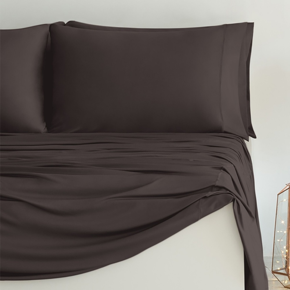 HP🎉SHEEX COPPER King Pillowcases AntiViral ION+ Repair & Rejuvenate NEW CHOCO - Picture 3 of 7